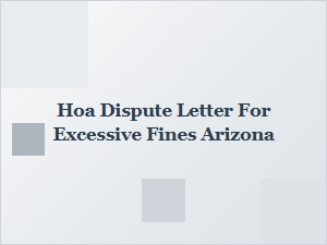 Resolving Hoa Dispute Over Excessive Fines in Arizona
