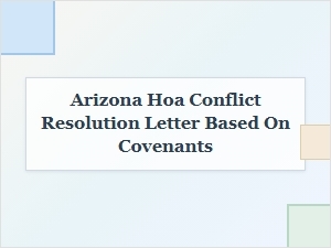 Resolving Arizona Hoa Conflicts Using Covenant Guidelines