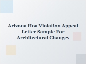 How to Appeal an Arizona Hoa Violation for Architectural Changes